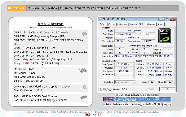 AMD'nin 12 çekirdekli işlemcisi 3.2GHz'e çıkartıldı