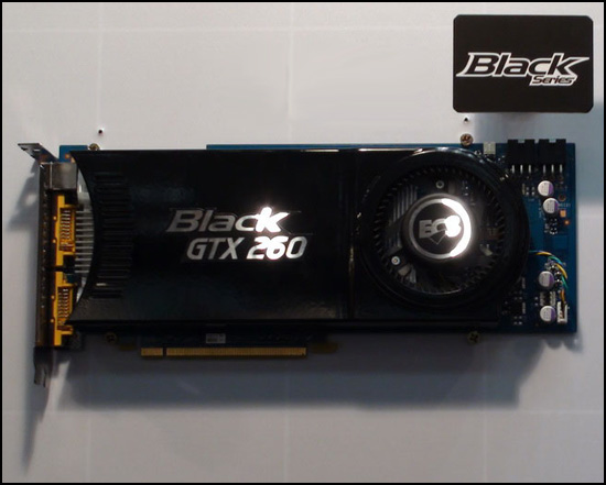ECS, Black serisi GeForce GTX 260 modeli üzerinde çalışıyor