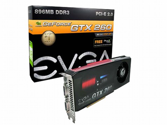 EVGA, 55nm GeForce GTX 260 modellerini Salı günü satışa sunuyor