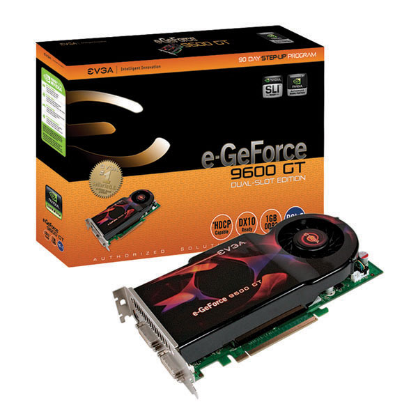 EVGA'dan çift slot soğutmalı ve 1GB bellekli GeForce 9600GT