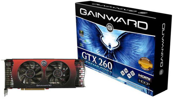 Gainward, GeForce GTX 260 Golden Sample modelini duyurdu