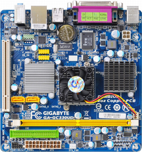 Gigabyte, Atom 330 işlemcili mini-ITX anakart hazırladı
