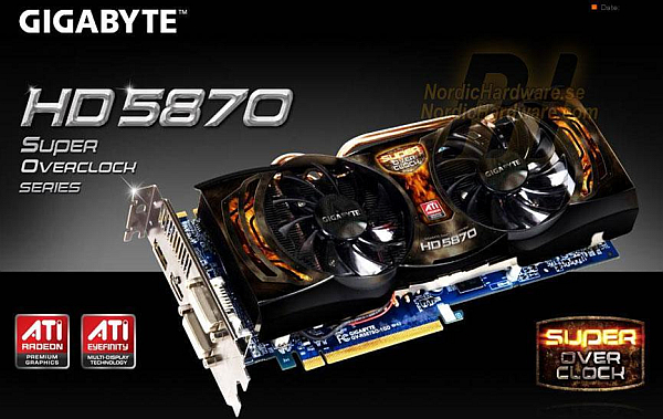 Gigabyte 1GHz'de çalışan Radeon HD 5870 Super Overclock modelini detaylandırdı