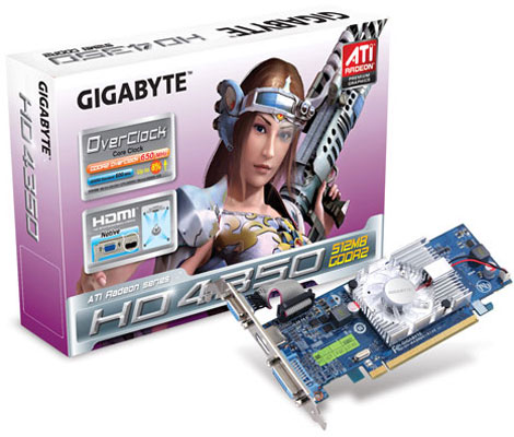 Gigabyte Radeon HD 4350 Overclock modelini duyurdu