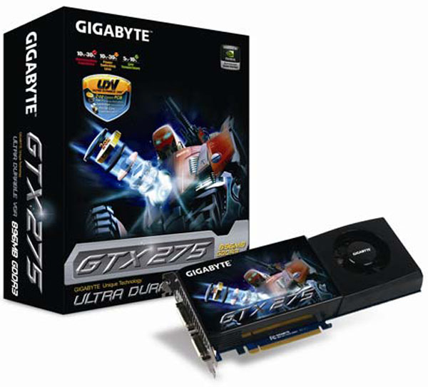 Gigabyte, UDV teknolojili GeForce GTX 275 modelini duyurdu