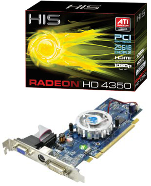 HIS'den Radeon HD 4350 temelli ve düşük profilli iki yeni ekran kartı 