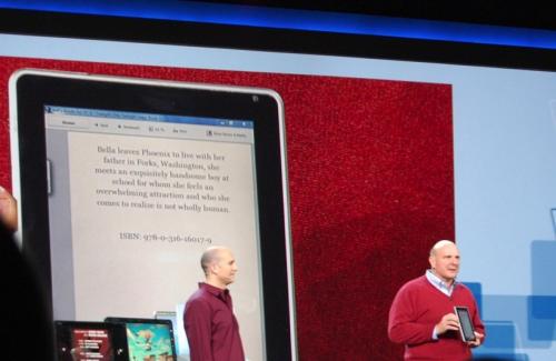 Steve Ballmer, HP'nin Windows 7'li tablet bilgisayarını gösterdi