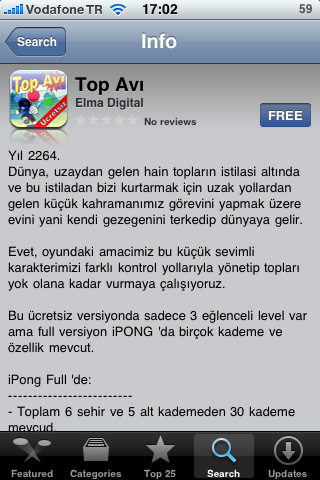 iPong ile Türk Oyun geliştiriciler iPhone'da!