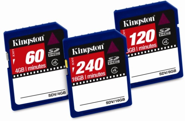 Kingston'dan HD video kaydı yapabilen kameralar için yeni bellek kartları