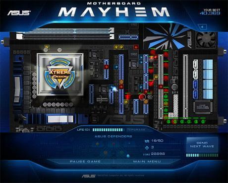 Asus'dan Xtreme Design serisi anakartlar için online oyun: Motherboard Mayhem