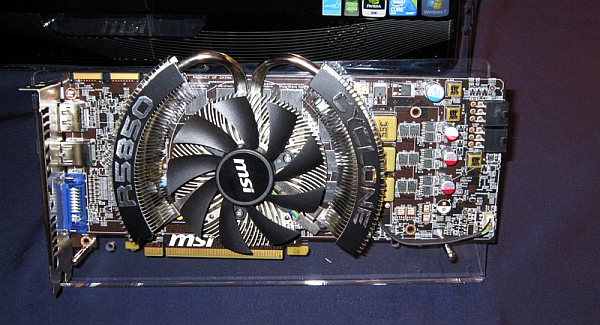 MSI Radeon HD 5850 Cyclone modelini de gösterdi