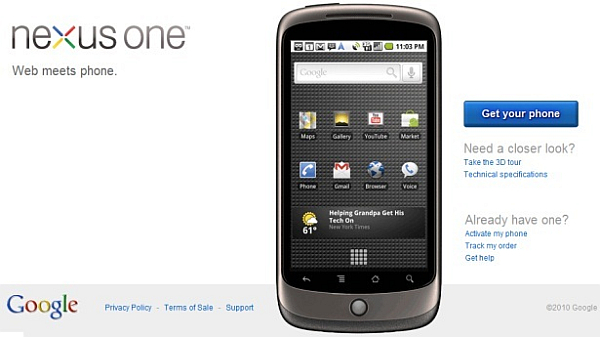 Google cep telefonu pazarına girdi: Nexus One