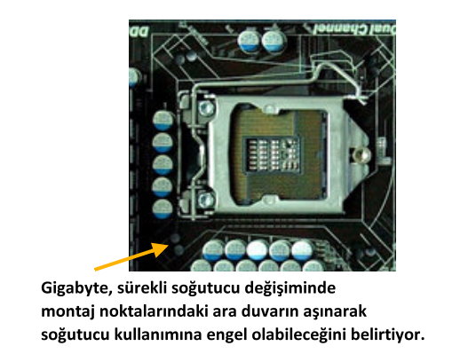 Gigabyte: P55 anakartlarda LGA775 kontakt noktalarına özellikle yer vermedik!