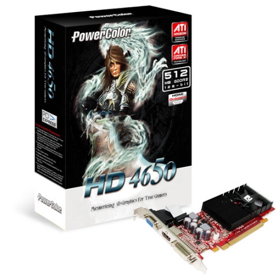 PowerColor düşük profilli Radeon HD 4650 modelini duyurdu