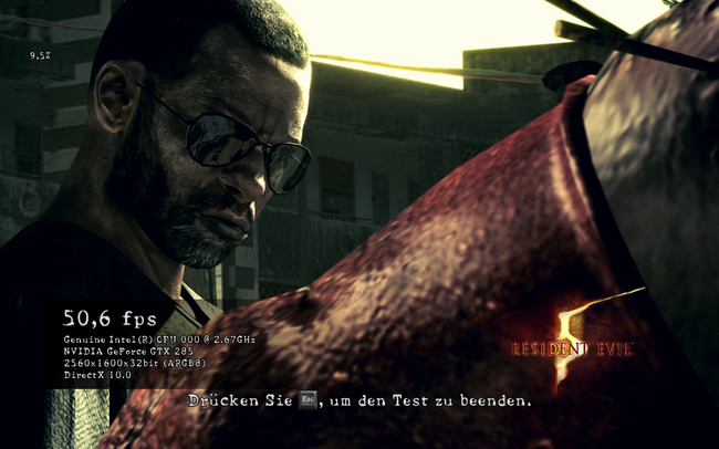 Resident  Evil 5 ile DirectX 9 ve DirectX 10 karşılaştırması
