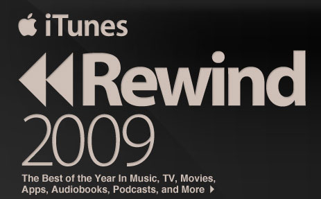 Apple'dan iTunes ve AppStore için 2009'a özel sayfa: Rewind 2009