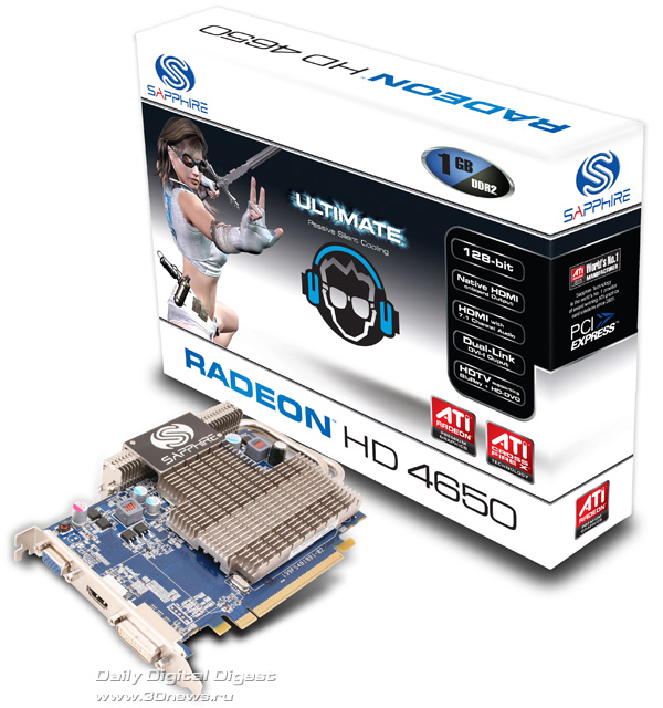Sapphire pasif soğutmalı Radeon HD 4650 Ultimate modelini kullanıma sunuyor