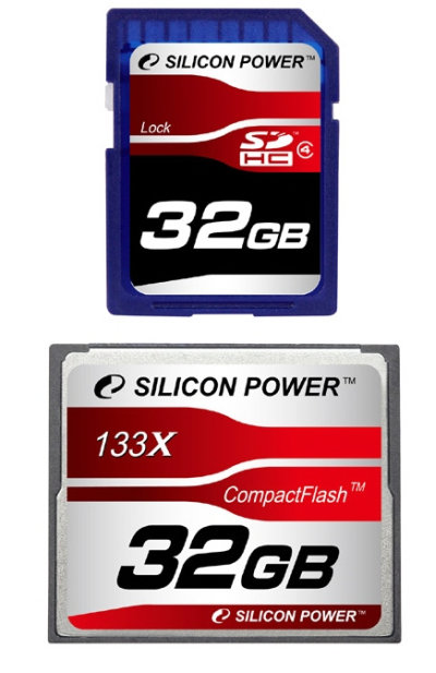 Silicon Power, 32GB kapasiteli SDHC ve CompactFlash bellek kartlarını duyurdu