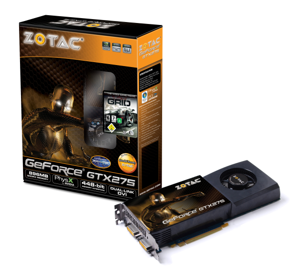 Zotac, GeForce GTX 275 ve GTX 275 AMP! Edition modellerini duyurdu
