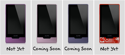Zune HD için yeni renk seçenekleri geliyor