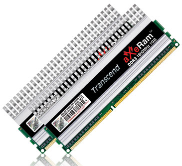 Transcend'in 1600MHz'de çalışan aXeRam DDR3 kiti XMP sertifikası aldı