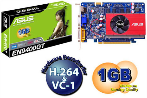 Asus 1GB bellekli GeForce 9400GT modelini duyurdu