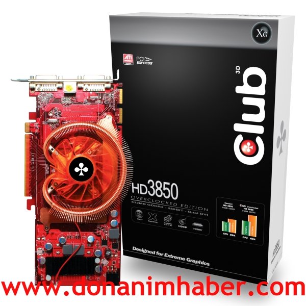 Club3D'den Radeon HD 3850 overclock edition