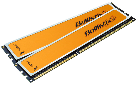 Crucial'dem 2GHz'de çalışan Ballistix DDR3 bellek kiti