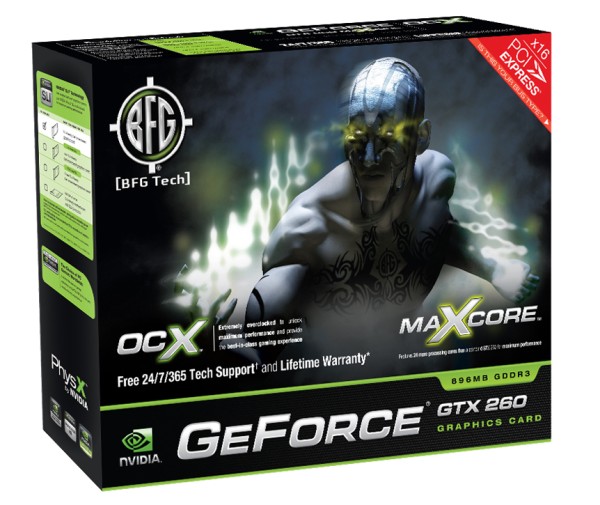 BFG GeForce GTX 260 OCX Maxcore modelini duyurdu