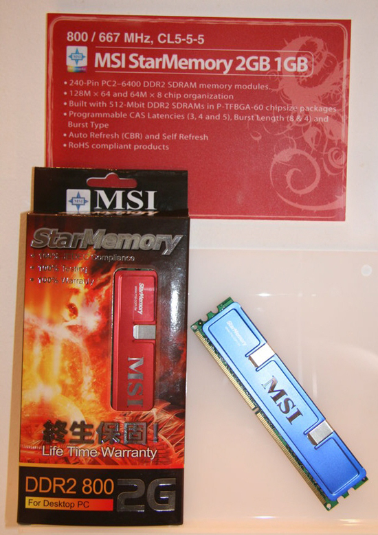 Cebit 2008: MSI, DDR2'nin 'yıldızı' olmak istiyor