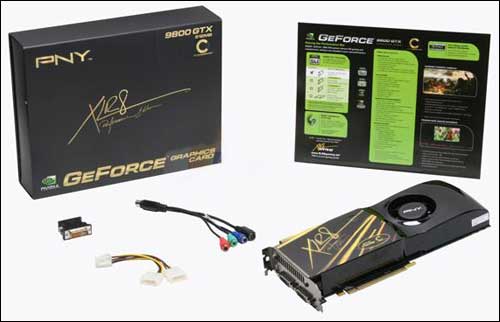 PNY'den fabrika çıkışı hız aşırtılmış GeForce 9800GTX XLR8