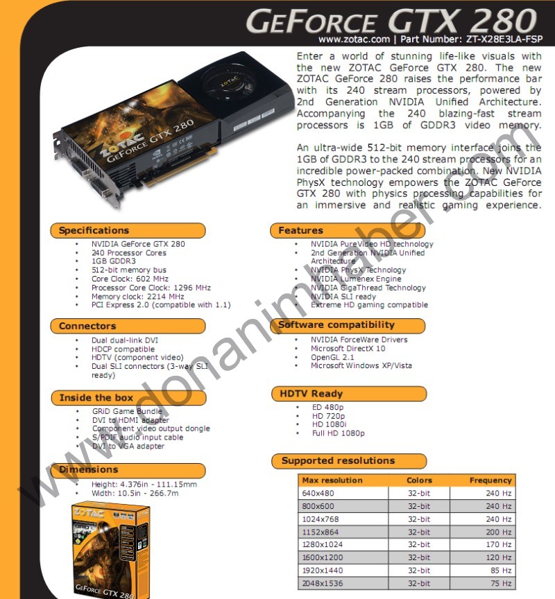 DH Özel: ZOTAC ve Asus'un GeForce GTX 280 modelleri