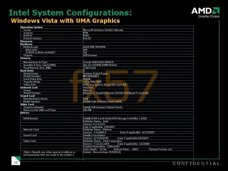 AMD'nin B3 revizyonlu Phenom işlemcileri için Intel karşılaştırmalı test sonuçları