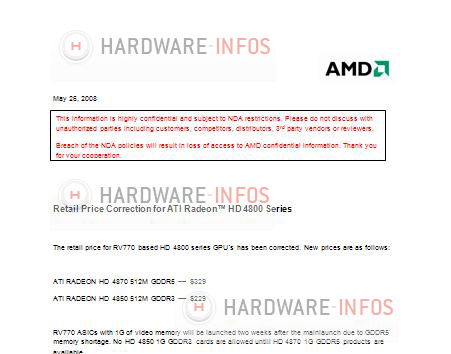 ATi Radeon HD 4800 serisinin fiyatlarını içeren yeni döküman