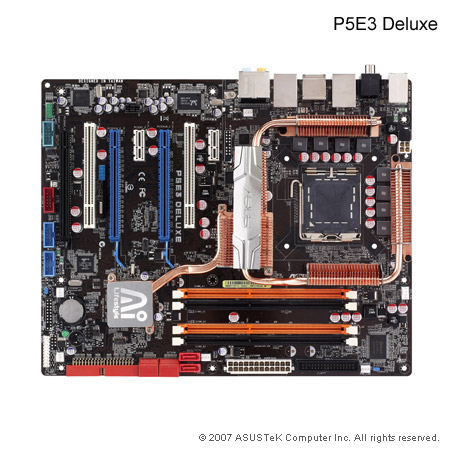 Asus X38 yonga setli yeni anakart ailesini duyurdu (P5E, P5E3, P5E3-Deluxe ve P5E3 DeluxeWiFi-AP@n)