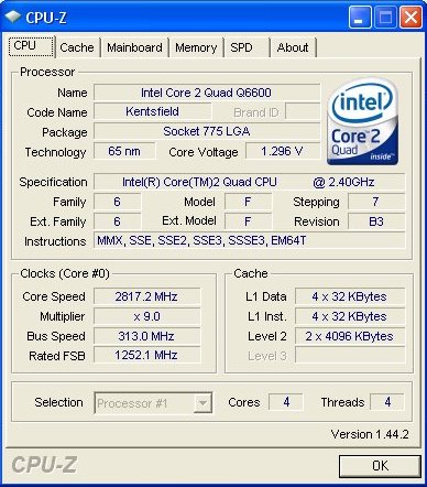 CPU-Z v1.44.2 kullanıma sunuldu