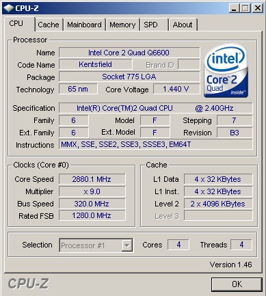 CPU-Z v1.46 kullanıma sunuldu