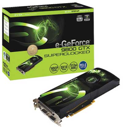 EVGA'dan saat hızları arttırılmış GeForce 9800GTX Superclocked