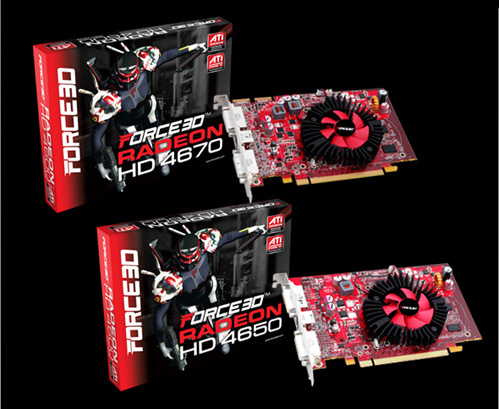 Force3D Radeon HD 4600 serisi ekran kartlarını duyurdu