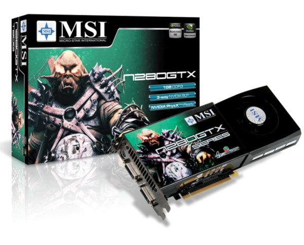 MSI GeForce GTX 260 ve 280 modellerini duyurdu