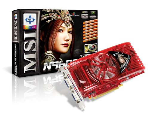 MSI'dan fabrika çıkışı arttırılmış saat hızlarına ve özel soğutucuya sahip olan yeni GeForce 9600GSO