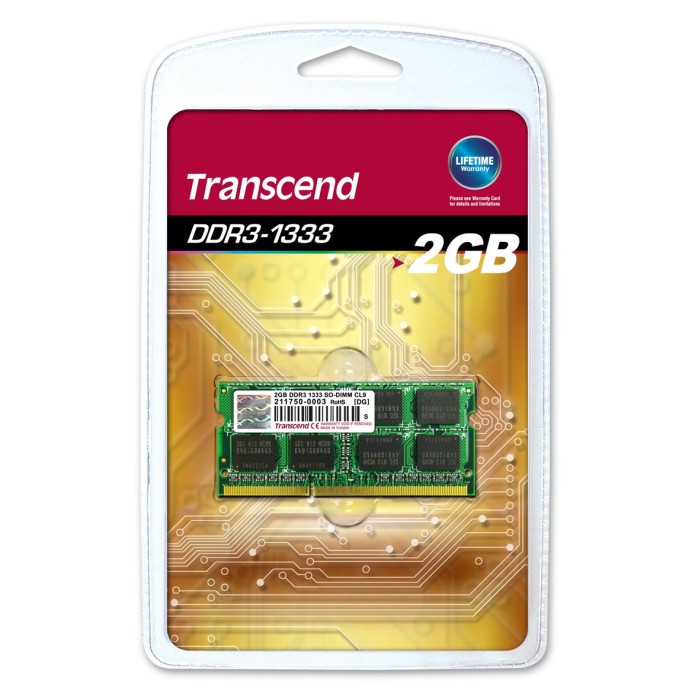 Transcend'den 1GB ve 2GB'lık DDR3 SO-DIMM bellekler