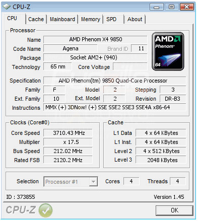 AMD Phenom X4 9850 için yeni overclock rekoru 3.7GHz