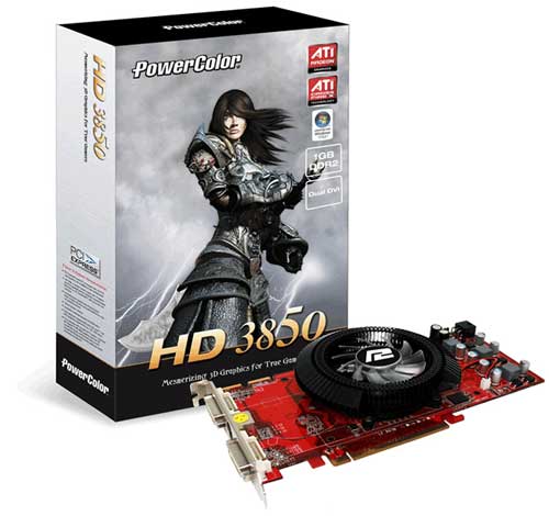 Powercolor'dan 1GB GDDR2 bellekli Radeon HD 3850