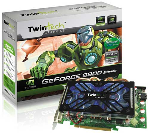 Twintech'den özelleştirilmiş soğutucuya sahip yeni GeForce 8800GT