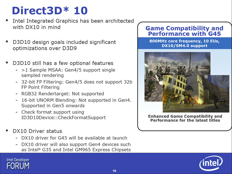 Intel G45 yonga seti ile gözünü DirectX 10'a dikti
