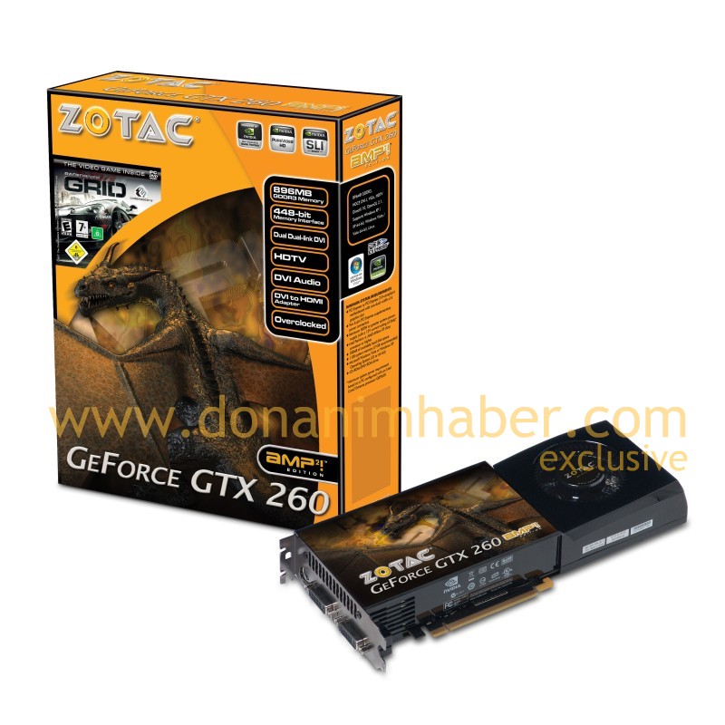 DH Özel: ZOTAC'dan 216 paralel işlemcili GeForce GTX 260 AMP2! Edition