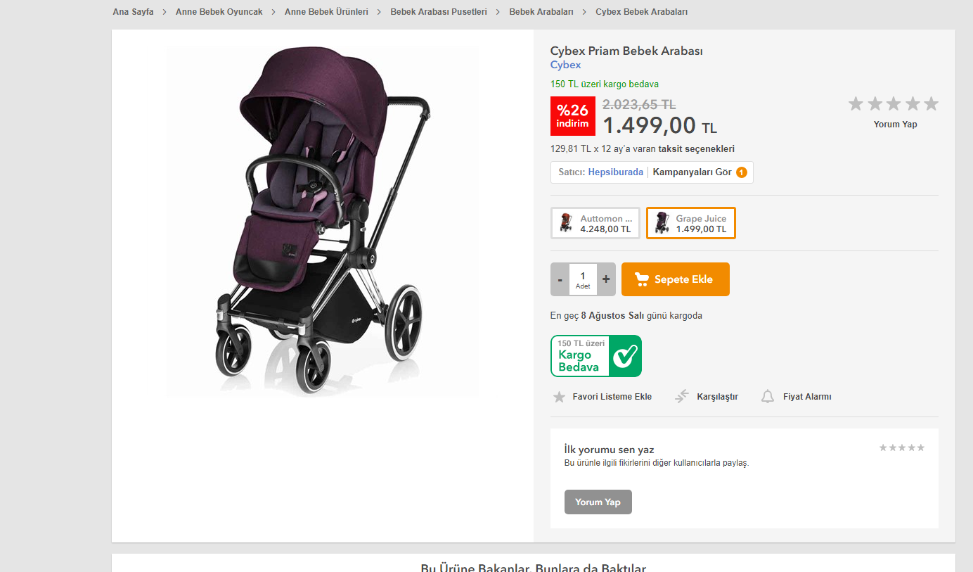 💥💥💥 yeniden Tekrar satışta Cybex Priam Bebek Arabası 1499 tl ///4299