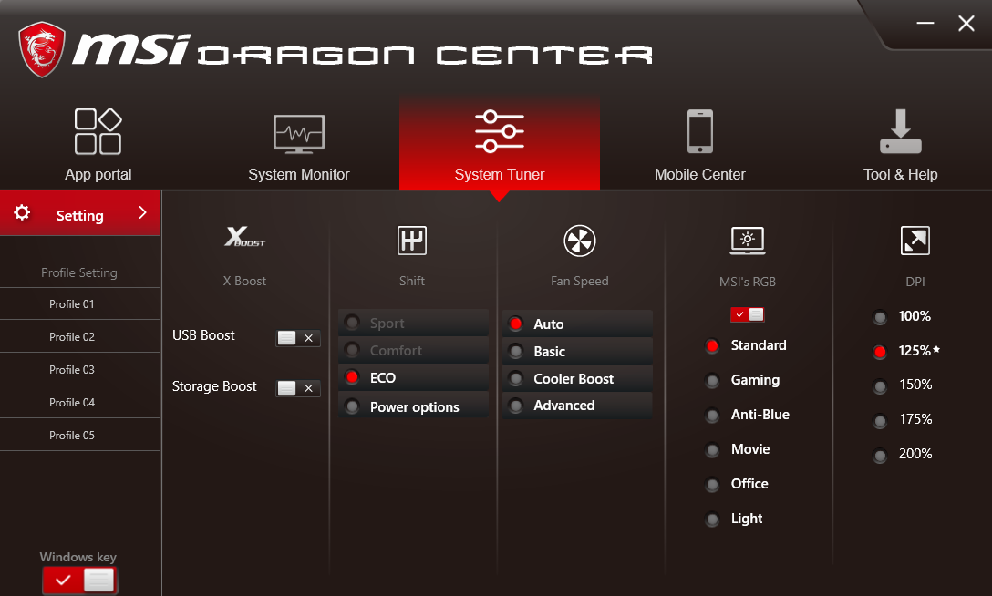 msi center vs dragon center