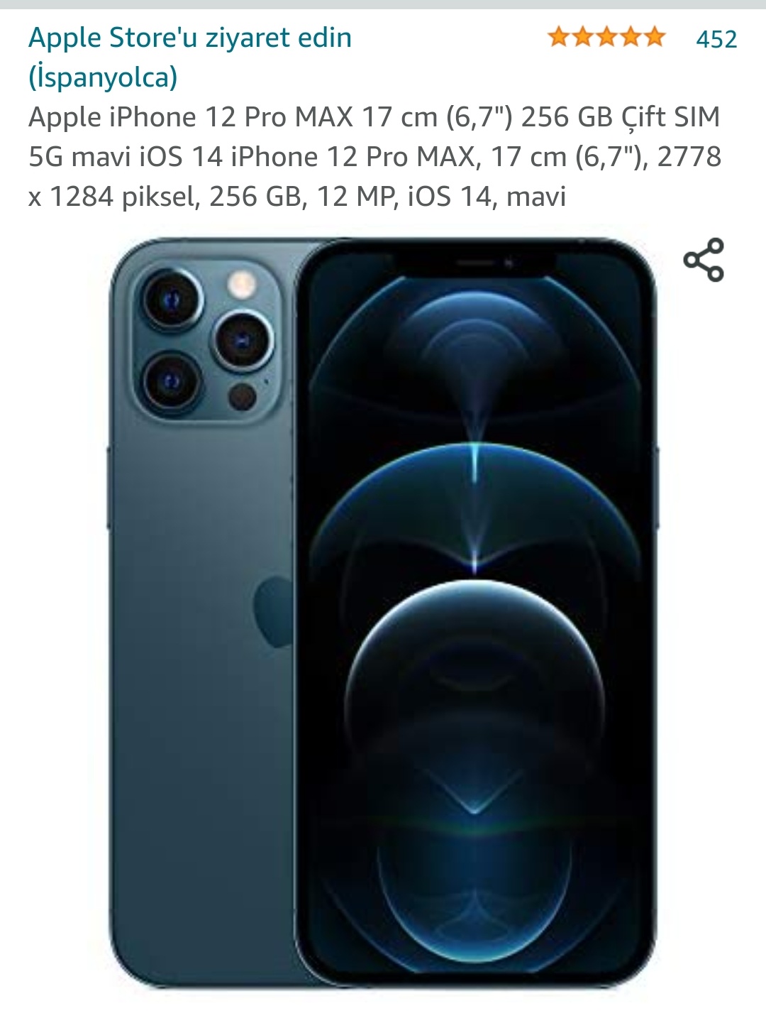 Iphone 12 pro max 256 gb Amazon | DonanımHaber Forum